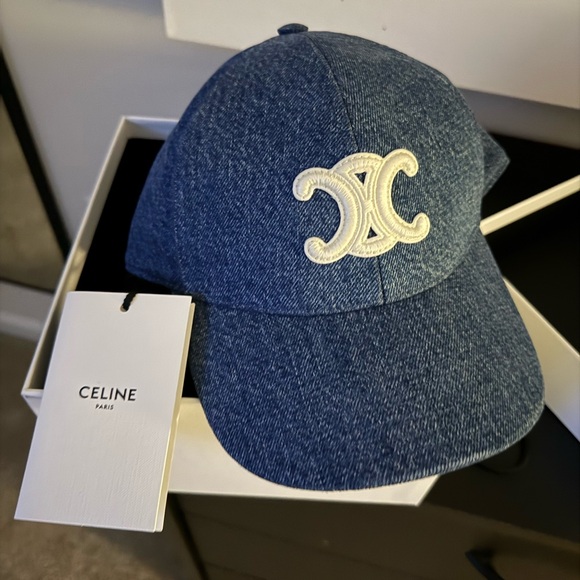 Celine Dark Blue Denim Hat (Brand New) - Picture 2 of 6